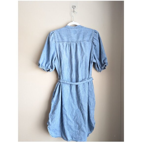 GAP Puff Sleeve Denim Mini Dress - Picture 6 of 8